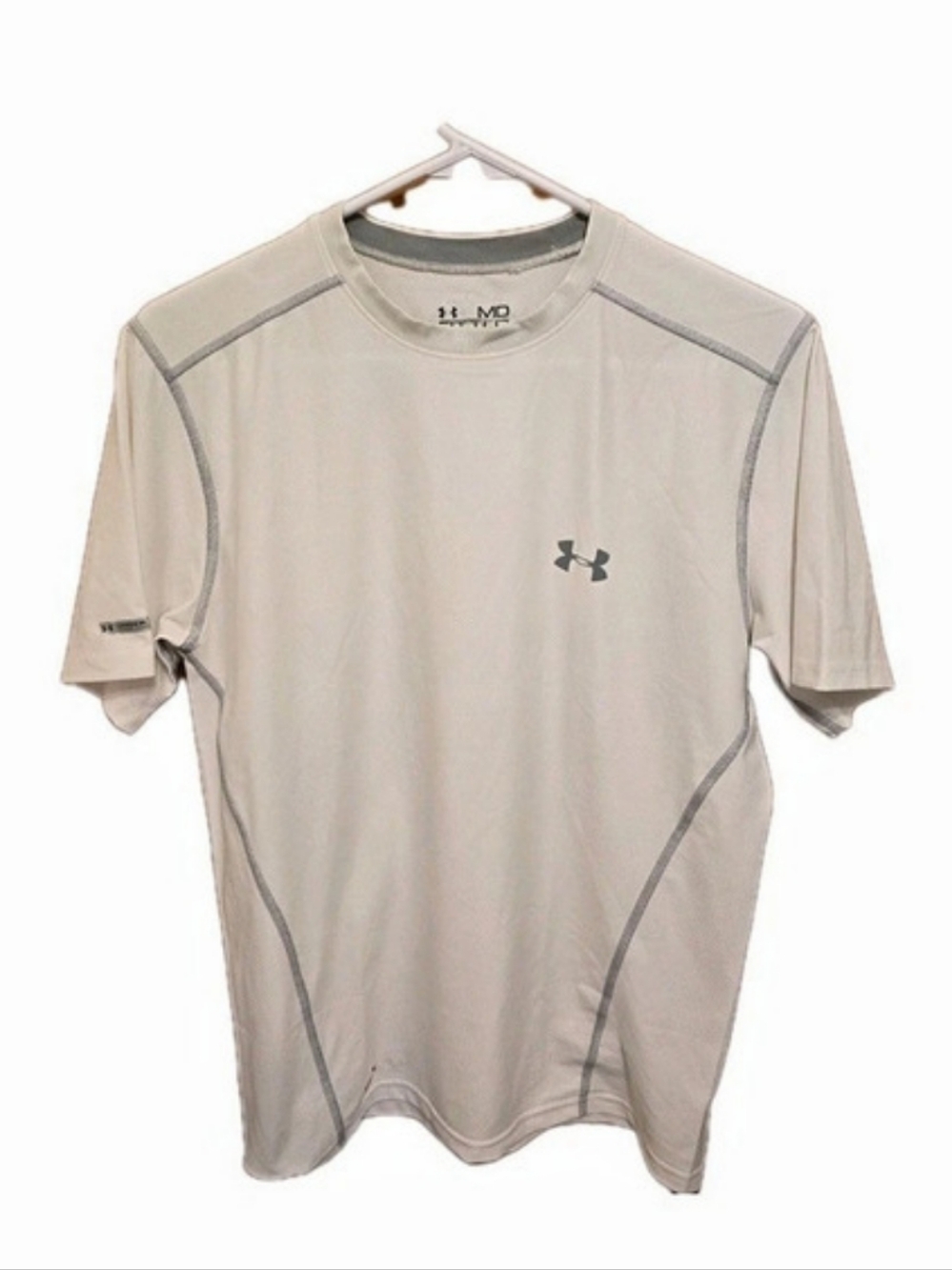 Under Armour HeatGear Fitted Short Sleeve T-Shirt Gray Medium